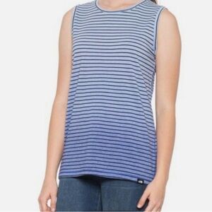 THE NORTH FACE M Women’s Blue Striped Dip Dye Tank Top